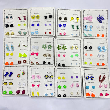 ✨ Metal Studs Card – Single Card (6 Tops) | Pack of 12 | Mix Designs
