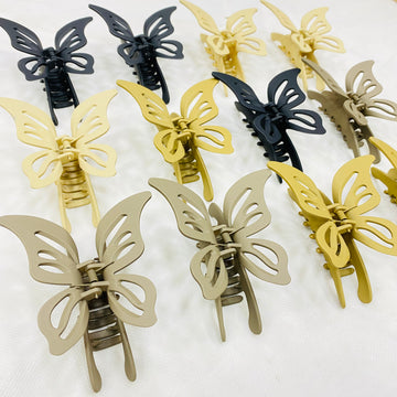π¦ Butterfly Hair Clips β Large Size | Mix Colors | Pack of 12 (Wholesale)