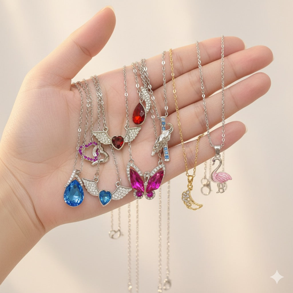 💎 Creator Stone Necklace with Chain – Mix Design Wholesale