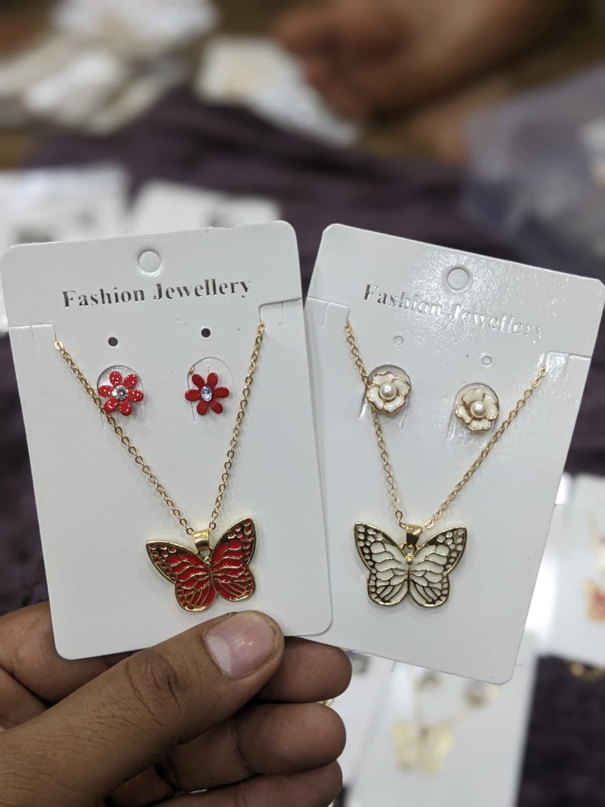 🦋 Butterfly & Stylish Pendants – 12 Pcs Mix Pack 🎀