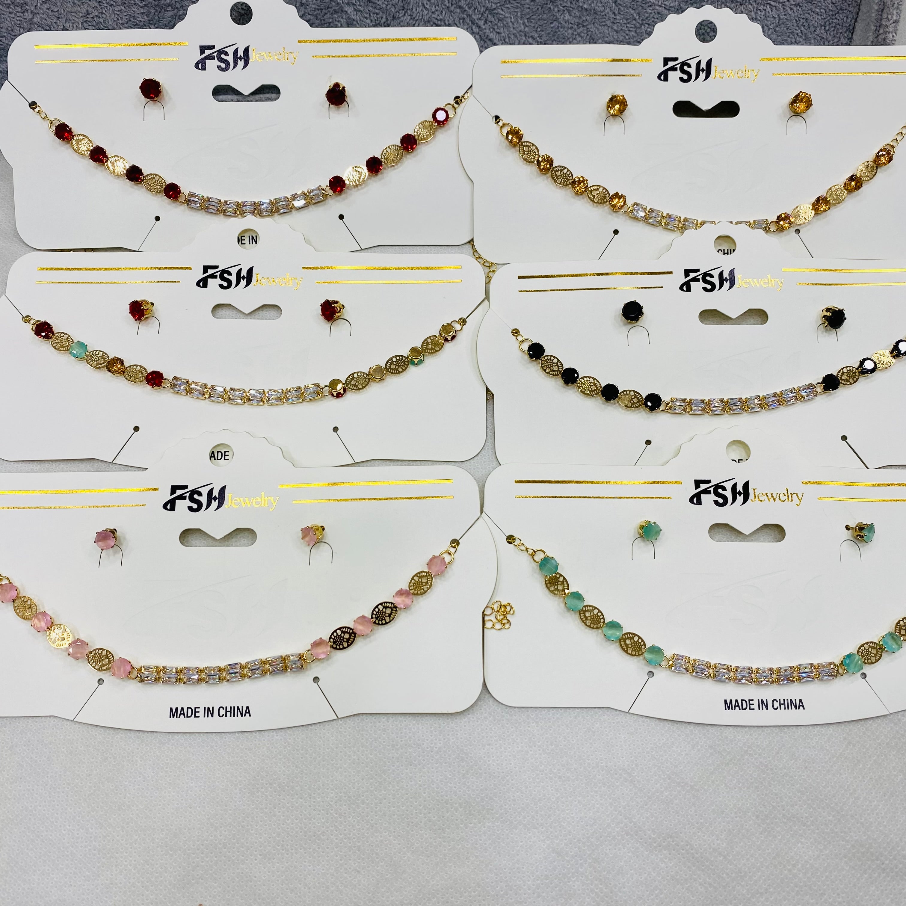 ✨ Zircon Chokar Set – Pack of 12 | Mix Designs ✨