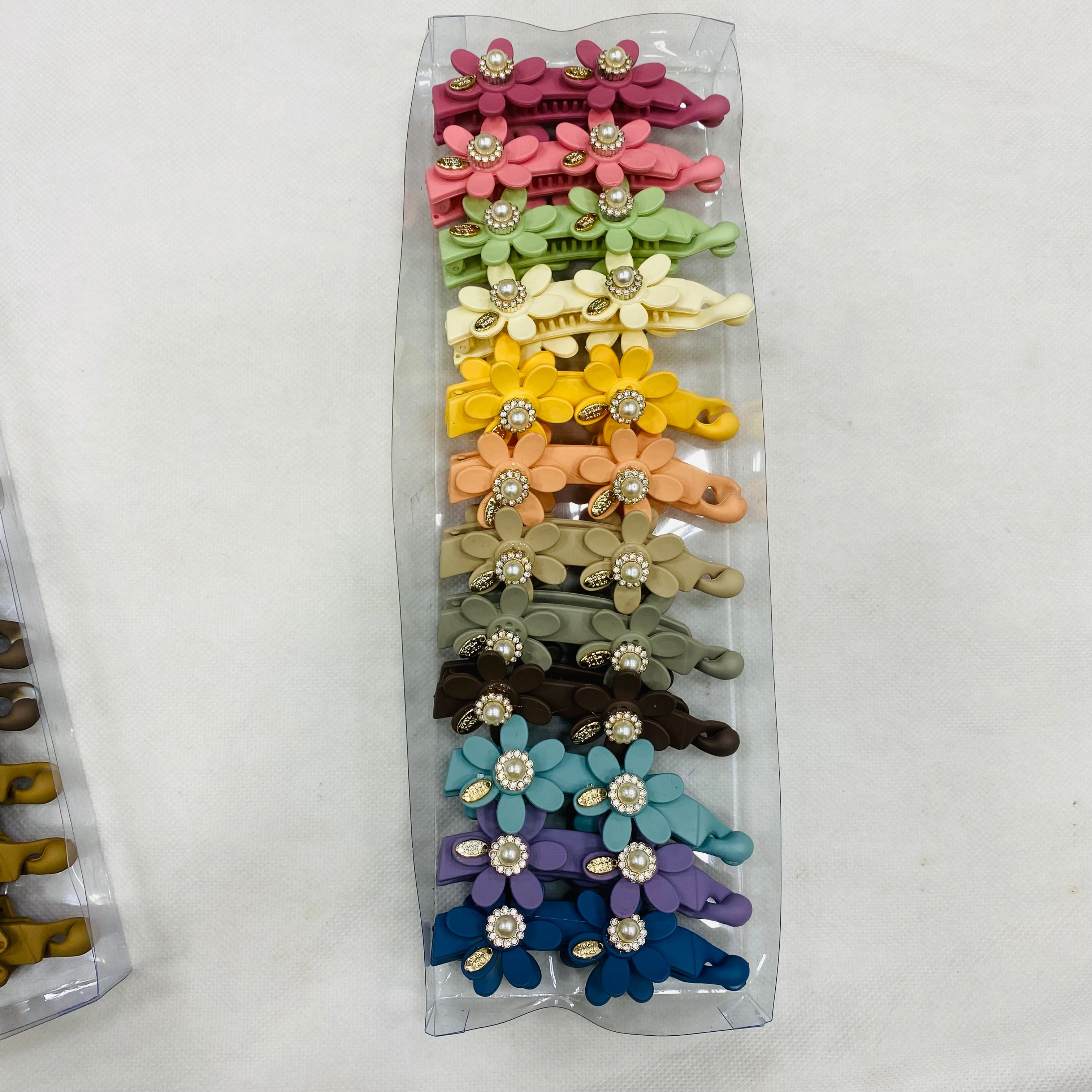 Bana Hair Clip Box – Pack of 12 | Mix Designs & Colors | Imported Quality