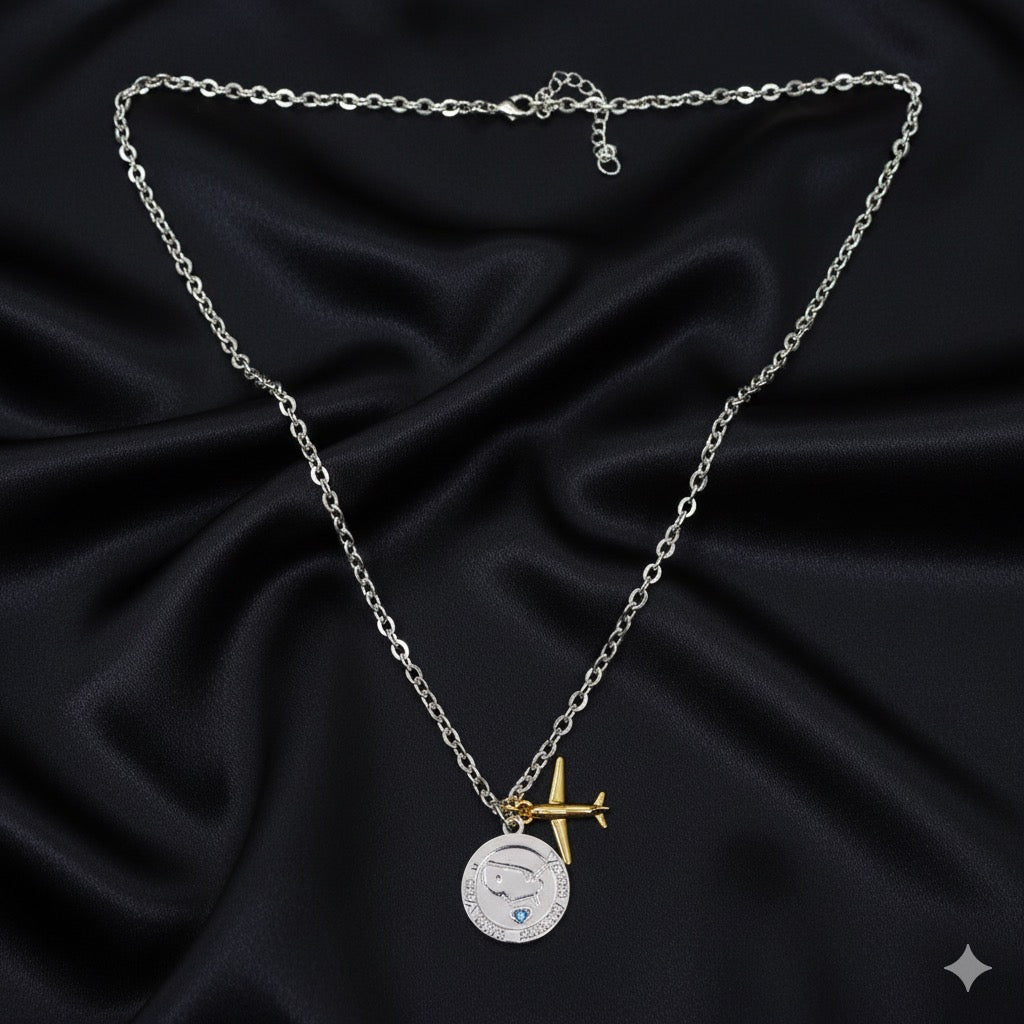 ✨ Elegant Airplane Charm Necklace – Wholesale Collection ✨
