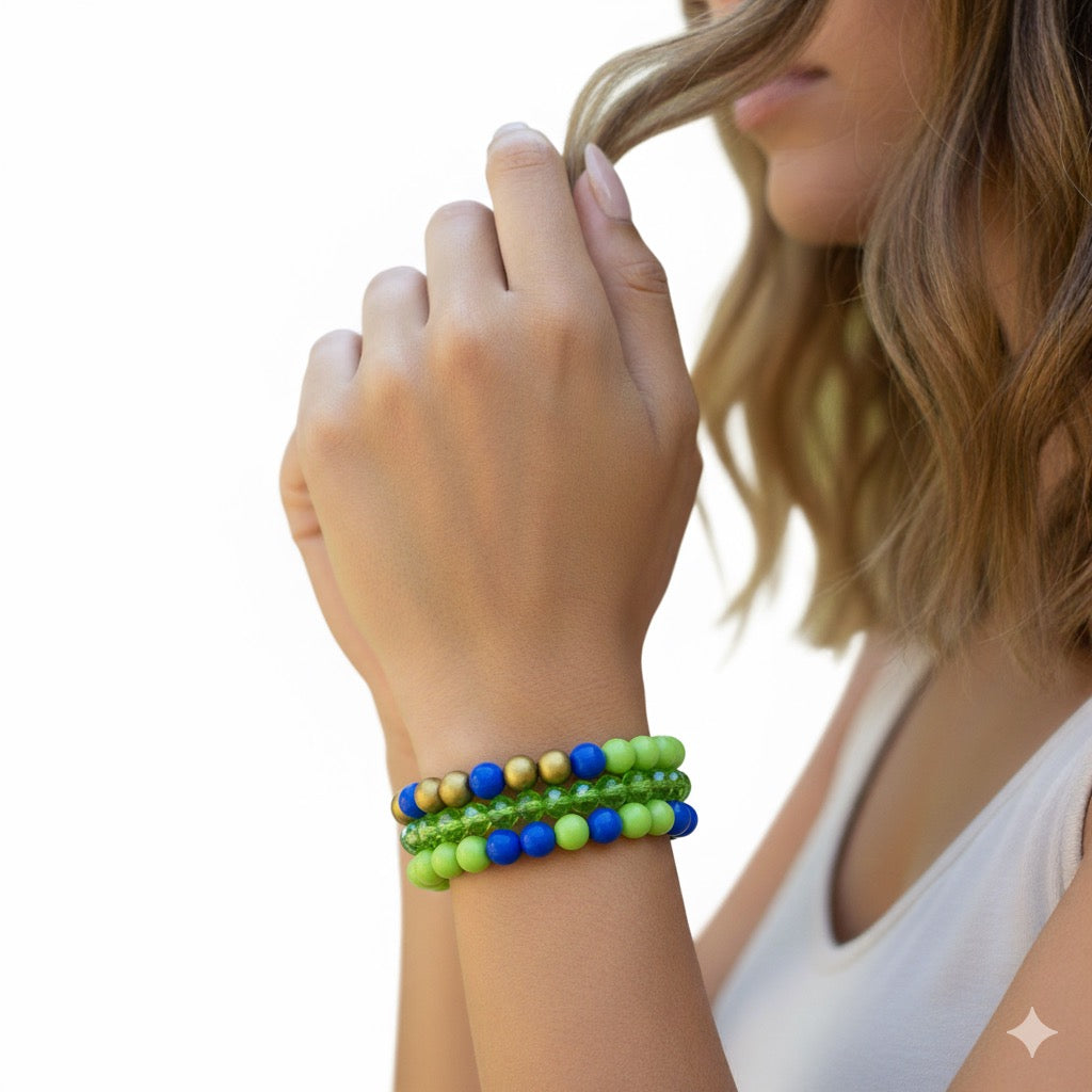 ✨ Korean funky Adjustable Bracelet – Set of 3 | Mix Designs & Colors