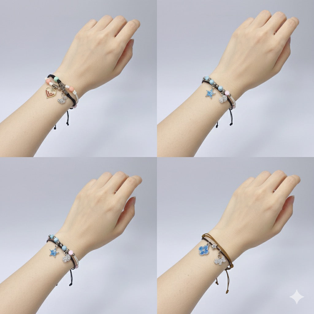 Adjustable Leather Bracelet – 2 Layers | Mix Colors & Designs