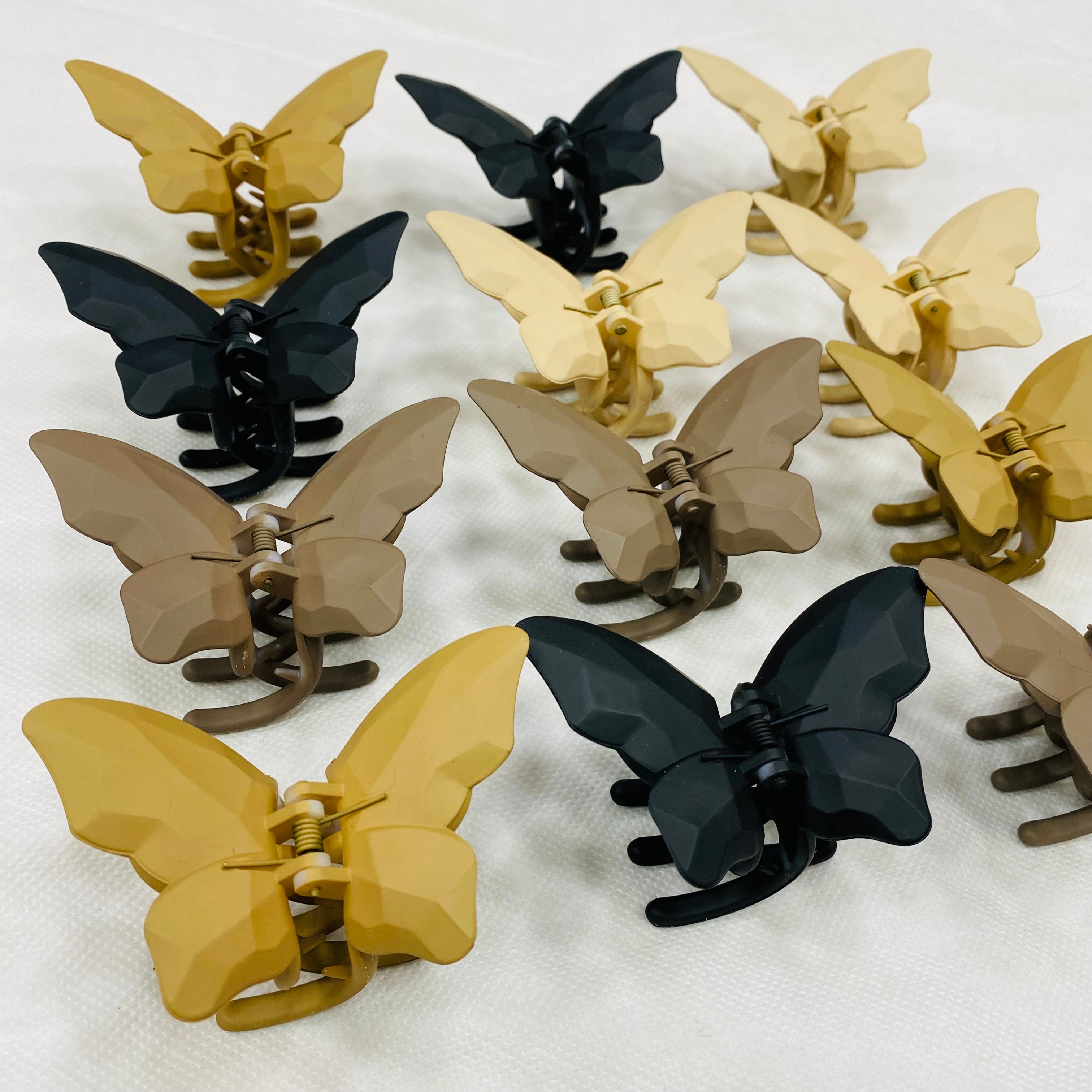 🦋Butterfly Hair Clips – Mix Colors | Wholesale Pack of 12