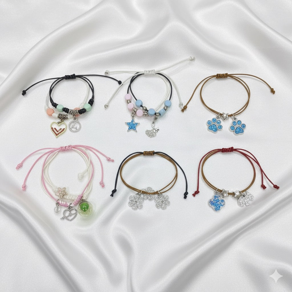 Adjustable Leather Bracelet – 2 Layers | Mix Colors & Designs