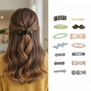 ✨ Premium Corian Style Hair Clips - 12 Piece Mix Pack (Designer Barrette Collection) ✨