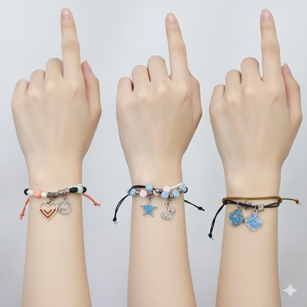 Adjustable Leather Bracelet – 2 Layers | Mix Colors & Designs