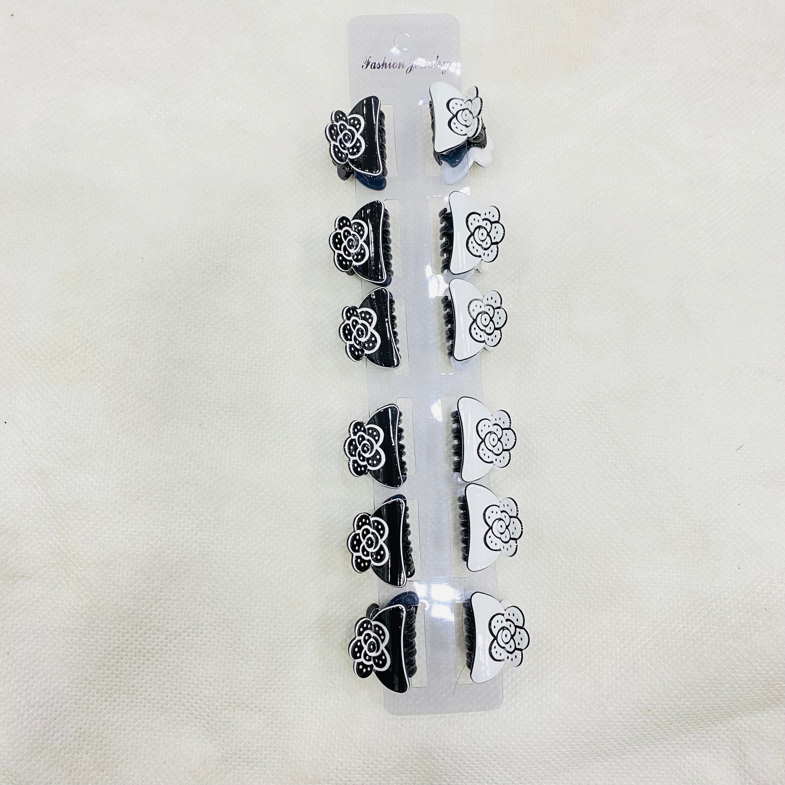 ✨ Small Hair Cachers – Pack of 12 Cards | Mix Designs & Colors | Imported Quality