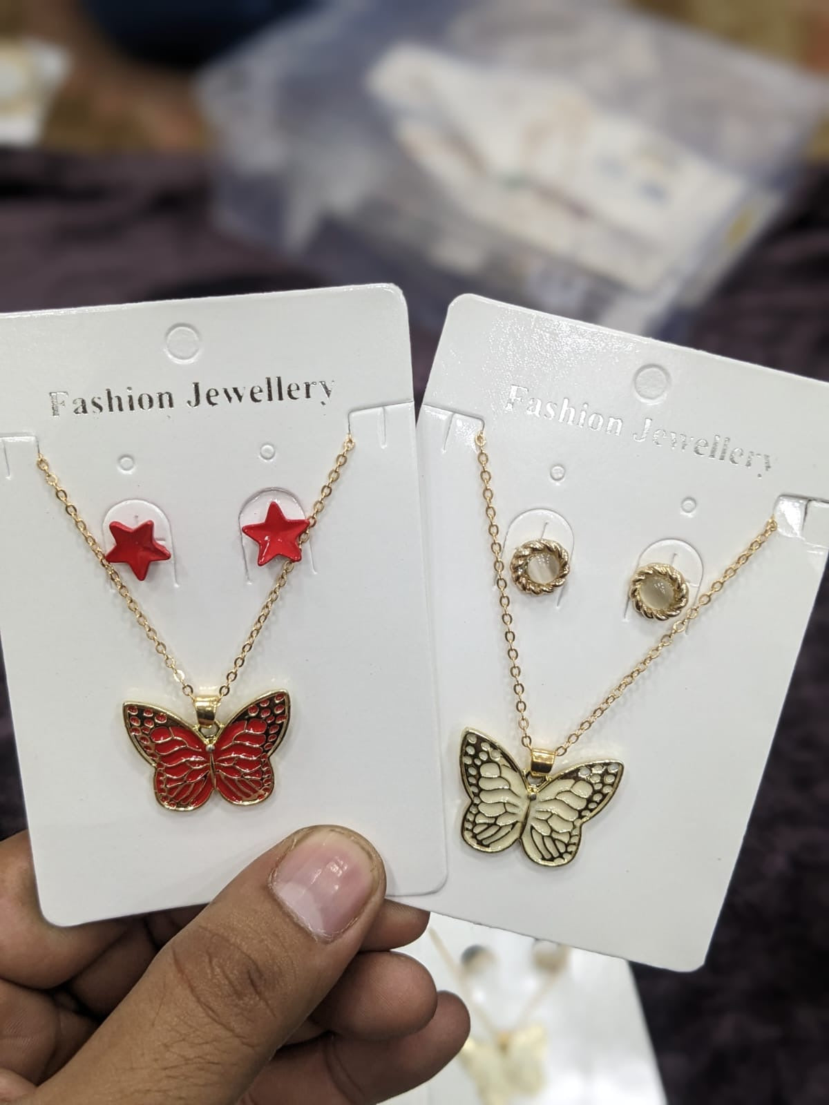 🦋 Butterfly & Stylish Pendants – 12 Pcs Mix Pack 🎀
