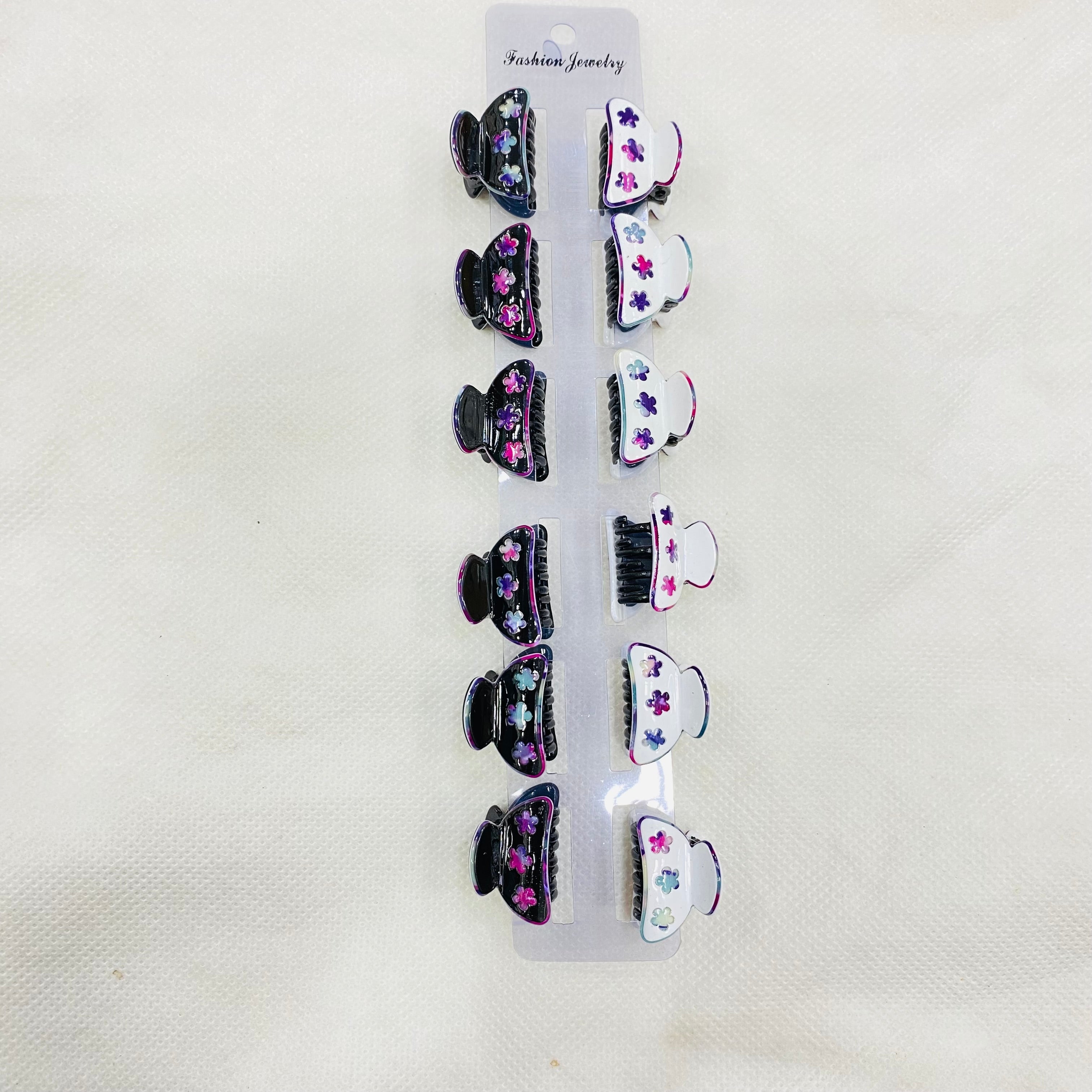 ✨ Small Hair Cachers – Pack of 12 Cards | Mix Designs & Colors | Imported Quality