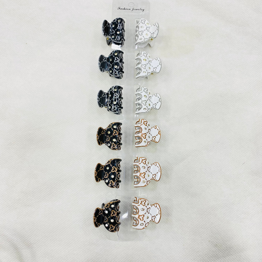 ✨ Small Hair Cachers – Pack of 12 Cards | Mix Designs & Colors | Imported Quality