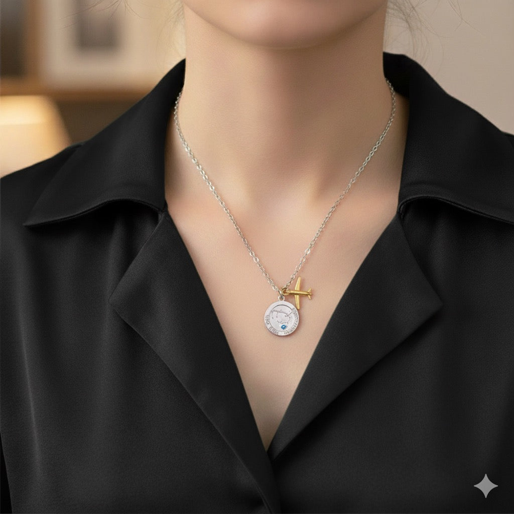 ✨ Elegant Airplane Charm Necklace – Wholesale Collection ✨